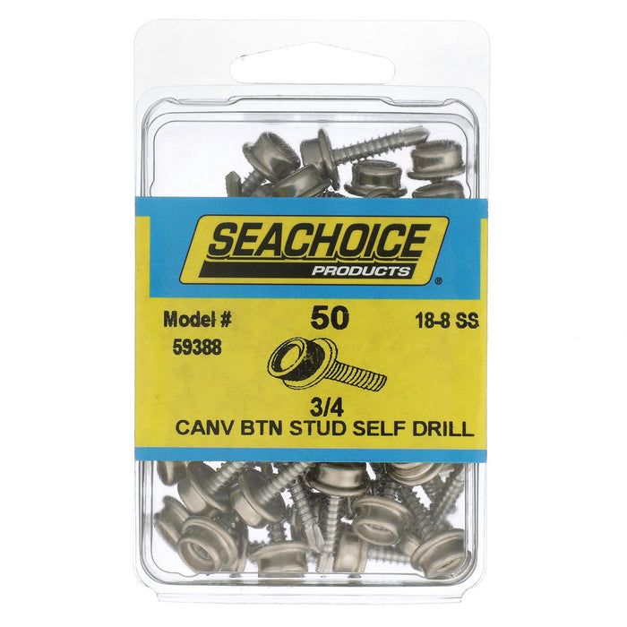 Seachoice Button Stud Self-Drilling Screw, 50/pk