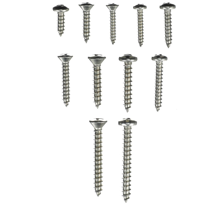 Seachoice KP5575SC Stainless Steel Tapping Screw Kit 72 Piece