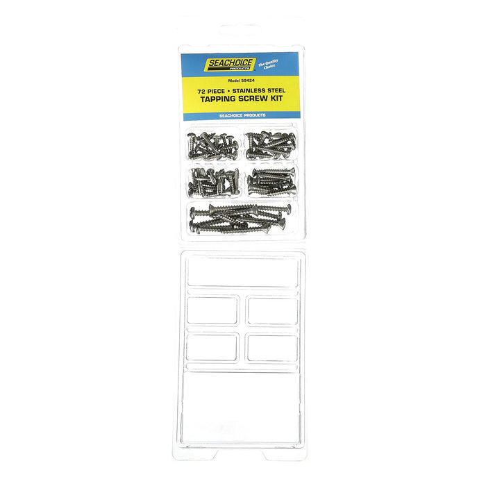 Seachoice KP5575SC Stainless Steel Tapping Screw Kit 72 Piece