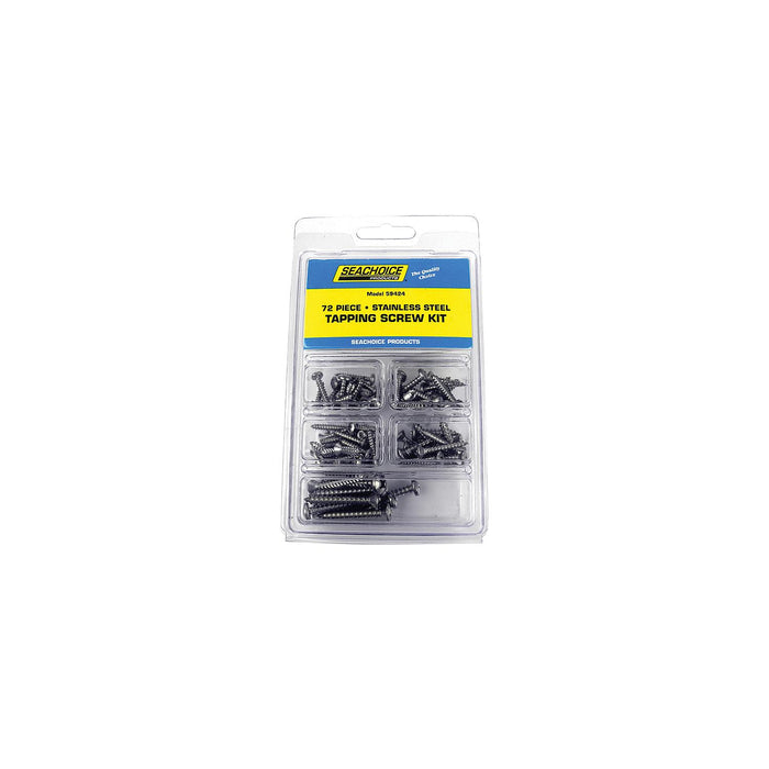 Seachoice KP5575SC Stainless Steel Tapping Screw Kit 72 Piece