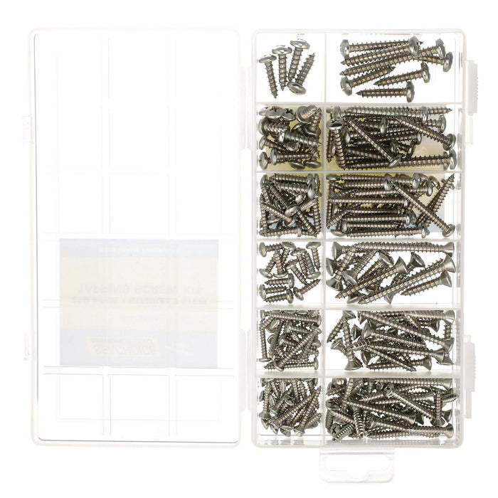 Seachoice KP5579SC Stainless Steel Tapping Screw Kit 216 Piece