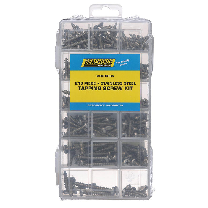 Seachoice KP5579SC Stainless Steel Tapping Screw Kit 216 Piece
