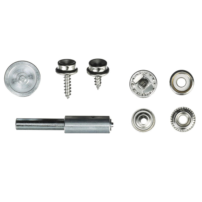 Seachoice KP7262SC 59444 Nickel Plated Brass Canvas Snap Kit w/ Tool 144 Piece
