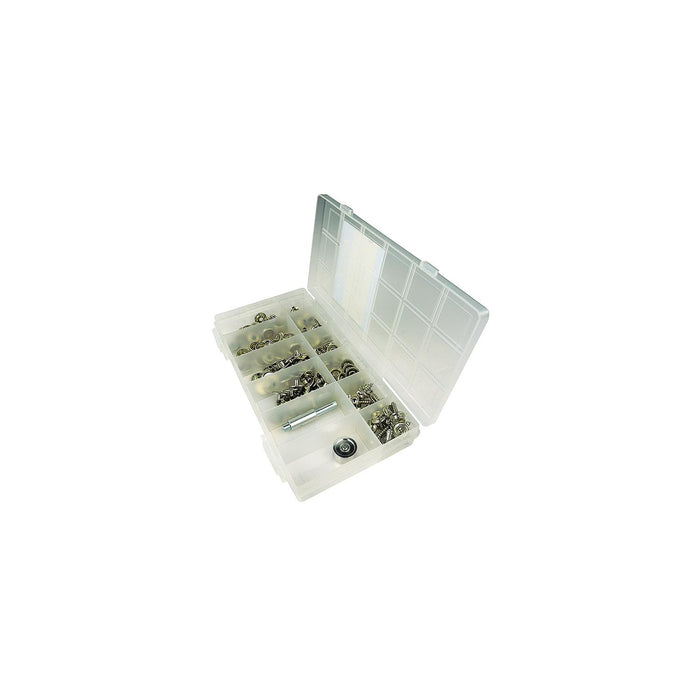 Seachoice KP7262SC 59444 Nickel Plated Brass Canvas Snap Kit w/ Tool 144 Piece