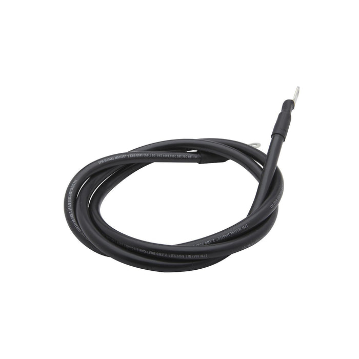 Seachoice 63004 Tinned Copper Battery Assembly, 2 AWG, Black, 6'