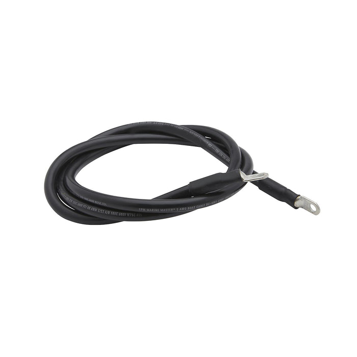 Seachoice 63004 Tinned Copper Battery Assembly, 2 AWG, Black, 6'