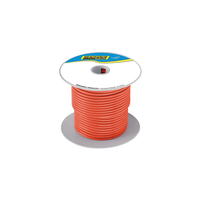 Seachoice 50-63136 Tinned Copper Marine Wire, 16 AWG, Orange, 100'