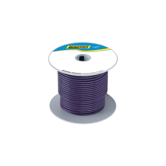 Seachoice 50-63117 Tinned Copper Marine Wire, 14 AWG, Purple, 100'