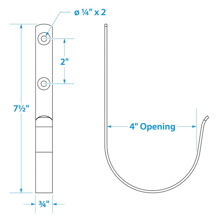 Seachoice 50-71021 Stainless Steel Ring Buoy Bracket