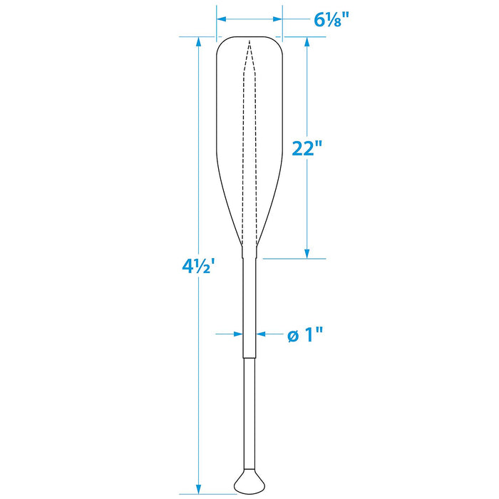 Seachoice 71123 Synthetic Paddle With Aluminum Shaft, 4.5'.