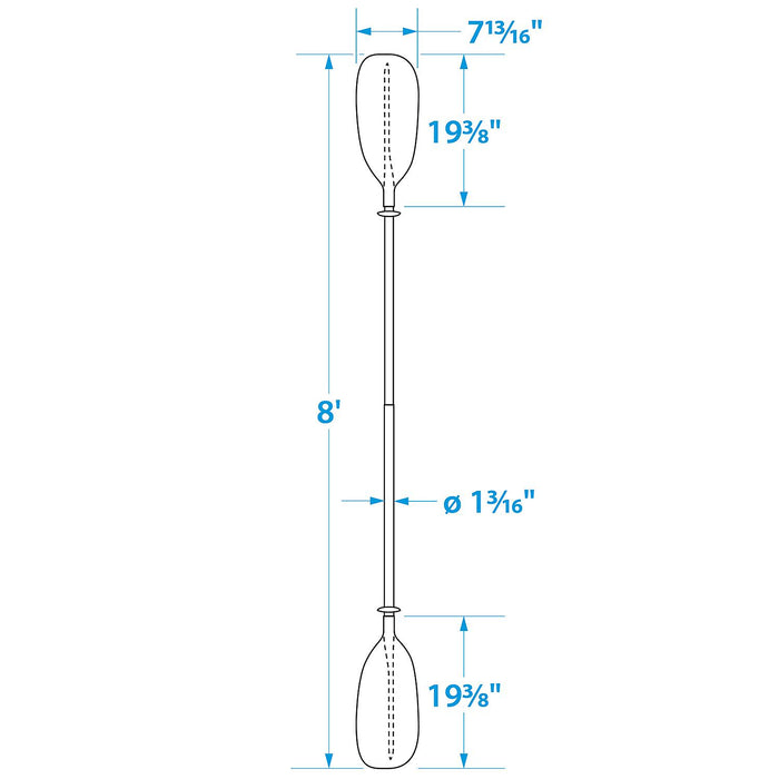 Seachoice 71139 2-Piece Straight-Blade Kayak Paddle, 8'