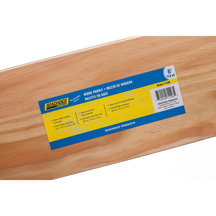 Seachoice 71148 Standard Wood Paddle â€“ 6 Ft.
