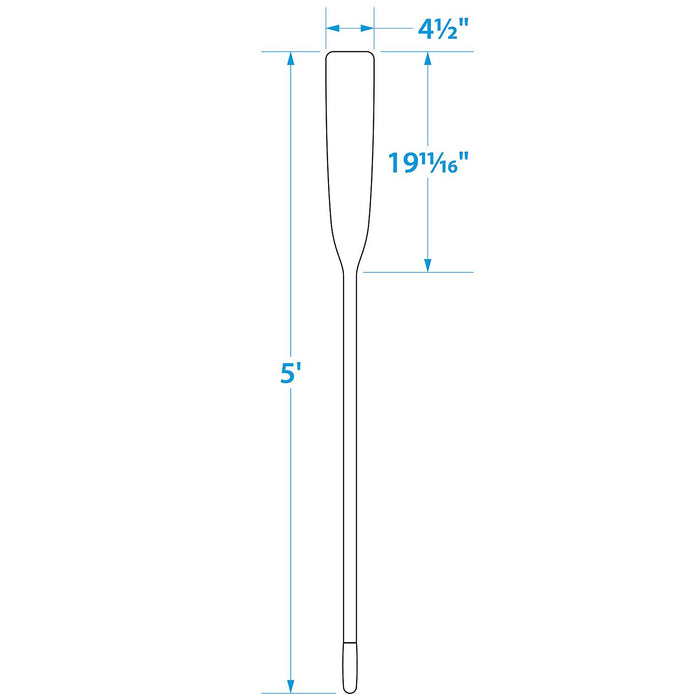 Seachoice 71151 Premium Varnished Oar With Comfort Grip, 5'