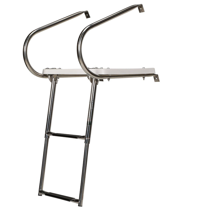 Seachoice 71201 Universal Swim Platform With Under Mount Telescoping Ladder