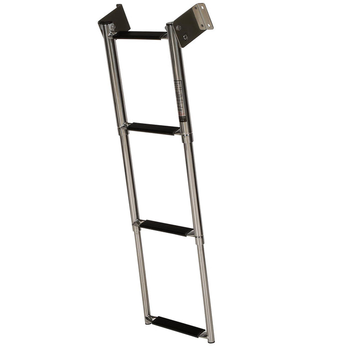 Seachoice 71231 Telescoping Transom Mount Stainless Steel 4-Step Ladder