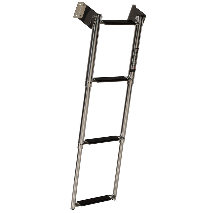 Seachoice 71231 Telescoping Transom Mount Stainless Steel 4-Step Ladder