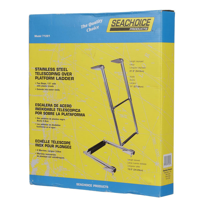 Seachoice 71281 Telescoping Ladder Only for Universal Swim Platform w/ Top Mount, Ladder