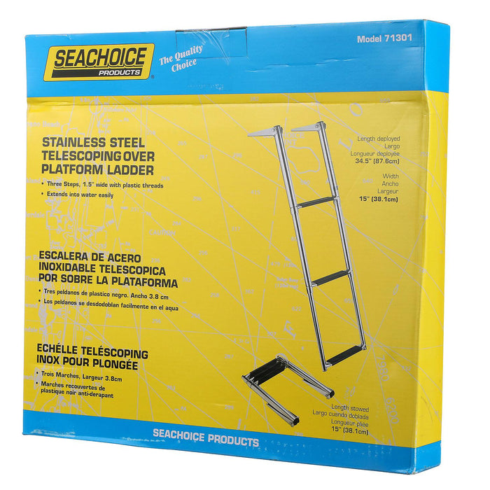 Seachoice 71301 Telescoping Ladder Only for Universal Swim Platform w/ Top Mount, Ladder