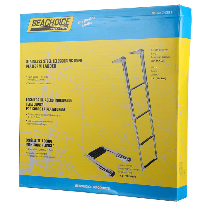 Seachoice 71321 Telescoping Ladder Only for Universal Swim Platform w/ Top Mount, Ladder