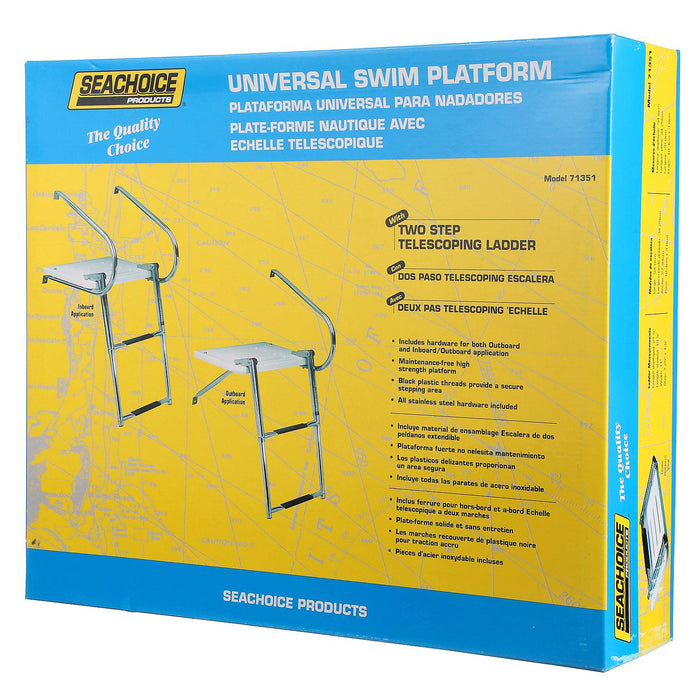Seachoice 71351 Universal Swim Platform With Top Mount Ladder