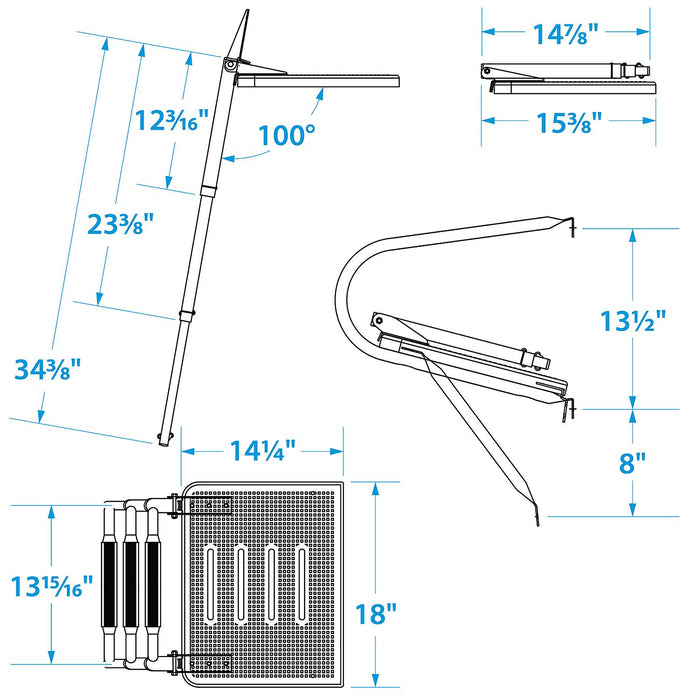 Seachoice 71361 Universal Swim Platform With Top Mount Ladder