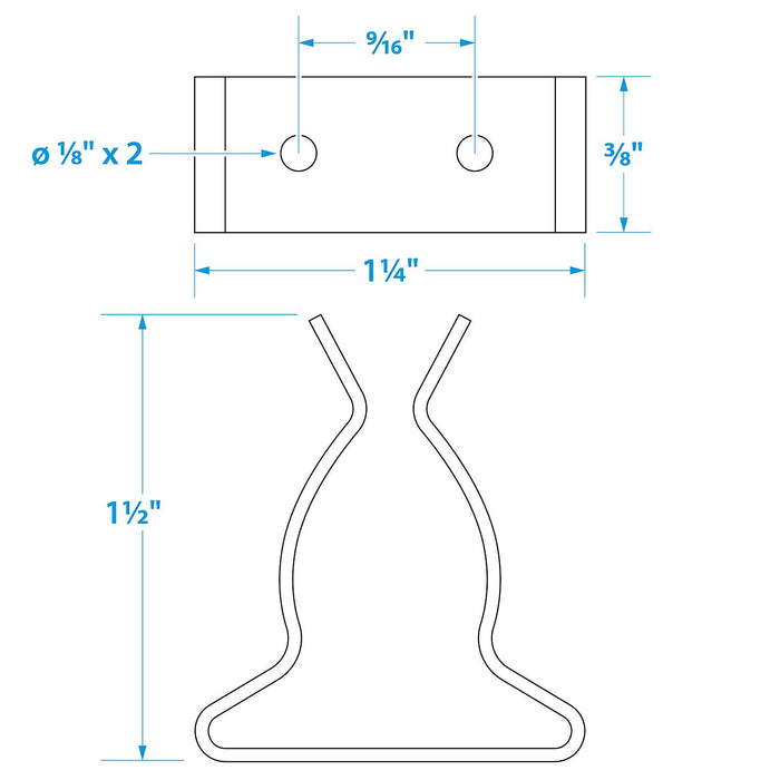 Seachoice 50-72011 Stainless-Steel Spring Clamps (2 Per Pack)