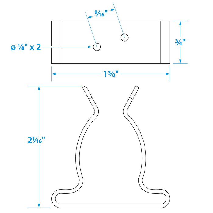 Seachoice 50-72031 Stainless-Steel Spring Clamps (2 Per Pack)