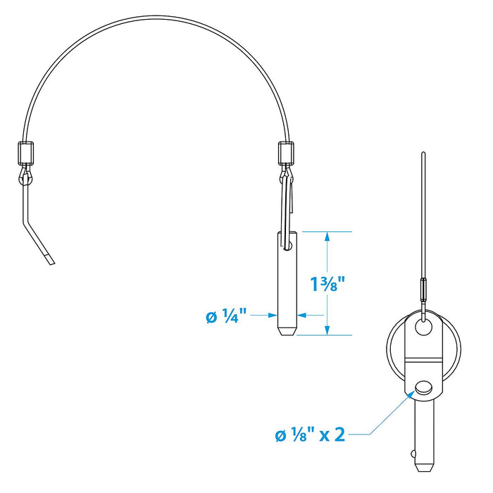 Seachoice 75961 Stainless Steel Quick-Disconnect Release Pins (2 Per Pack)