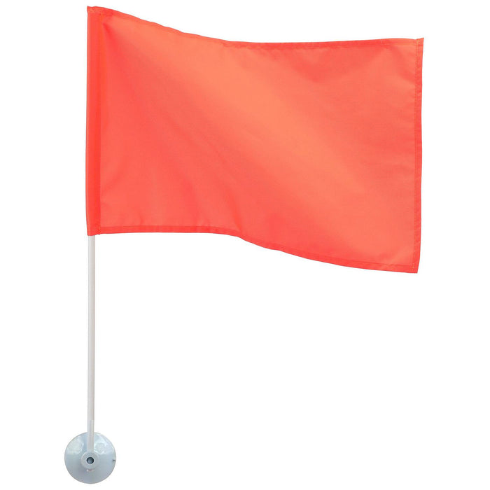 Seachoice 78301 12" x 18" Orange Nylon Ski Flag on 24" Plastic Pole w/ Suction, Cups