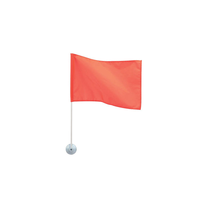 Seachoice 78301 12" x 18" Orange Nylon Ski Flag on 24" Plastic Pole w/ Suction, Cups