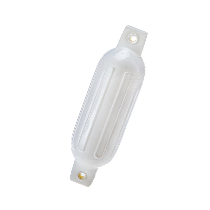 Seachoice DE79161S 79001 Twin Eye Ribbed Fender, White, 4.5 x 16"