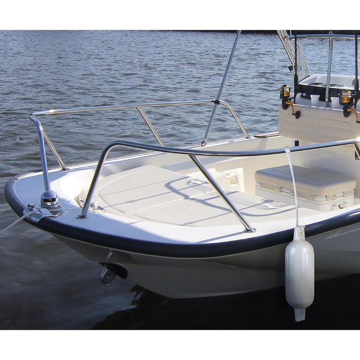 Seachoice DE79161S 79001 Twin Eye Ribbed Fender, White, 4.5 x 16"