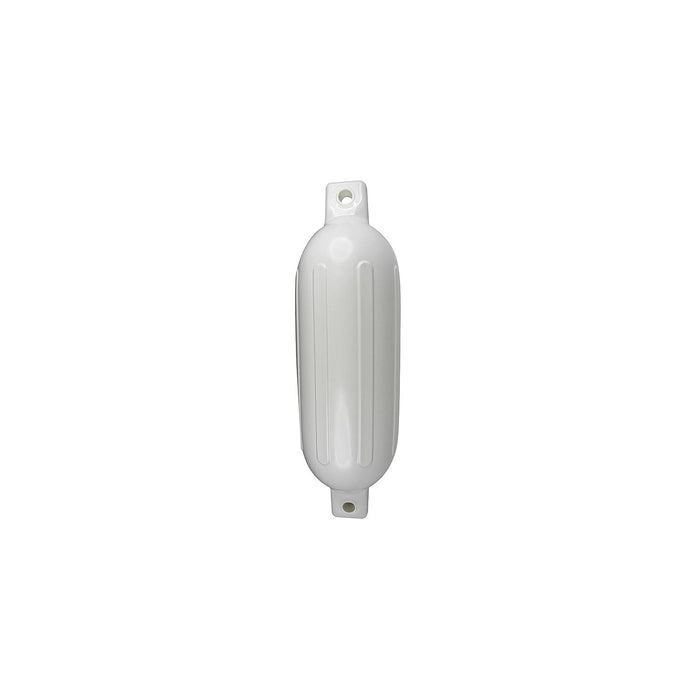 Seachoice DE79201S 79011 Twin Eye Ribbed Fender, White, 5.5 x 20"