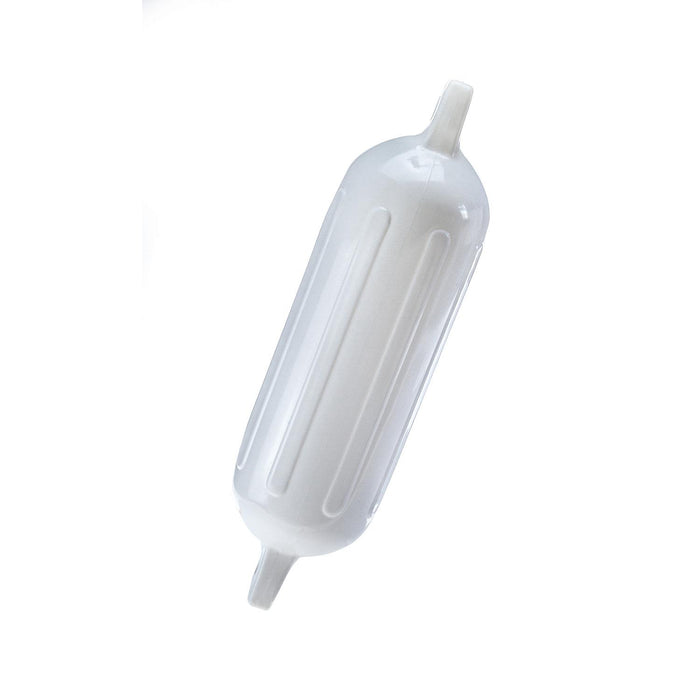 Seachoice DE79201S 79011 Twin Eye Ribbed Fender, White, 5.5 x 20"