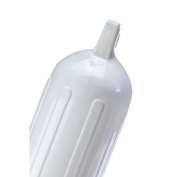 Seachoice DE79201S 79011 Twin Eye Ribbed Fender, White, 5.5 x 20"