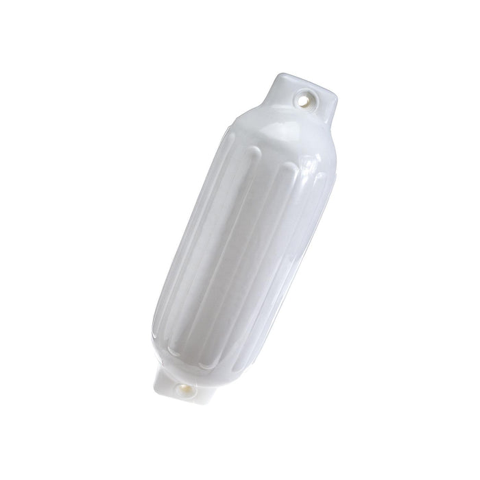 Seachoice DE79271S 79031 Twin Eye Ribbed Fender, White, 8.5 x 27"