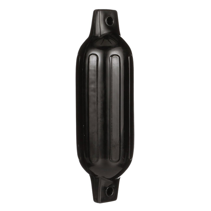 Seachoice DE79166S 79041 Twin Eye Ribbed Fender, Black, 4.5 x 16"