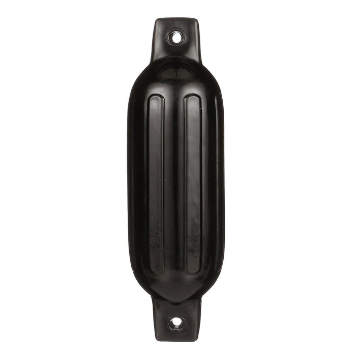 Seachoice DE79166S 79041 Twin Eye Ribbed Fender, Black, 4.5 x 16"