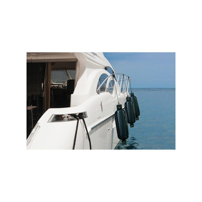 Seachoice DE79276S 79071 Twin Eye Ribbed Fender, Black, 8.5 x 27"