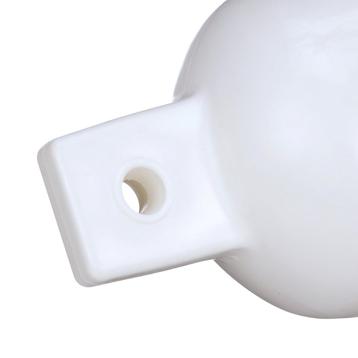 Seachoice DE77201S White Twin Eye Ribbed Fender Kit, (2) 5.5" x 20" Fenders and (2) 3/8" x 5' Fender Lines