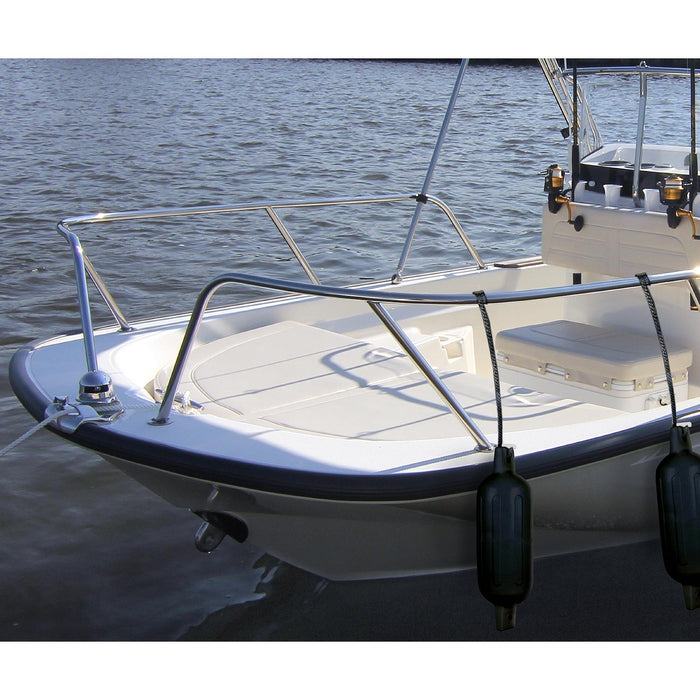 Seachoice DE77206S Black Twin Eye Ribbed Fender Kit, (2) 5.5" x 20" Fenders and (2) 3/8" x 5' Fender Lines