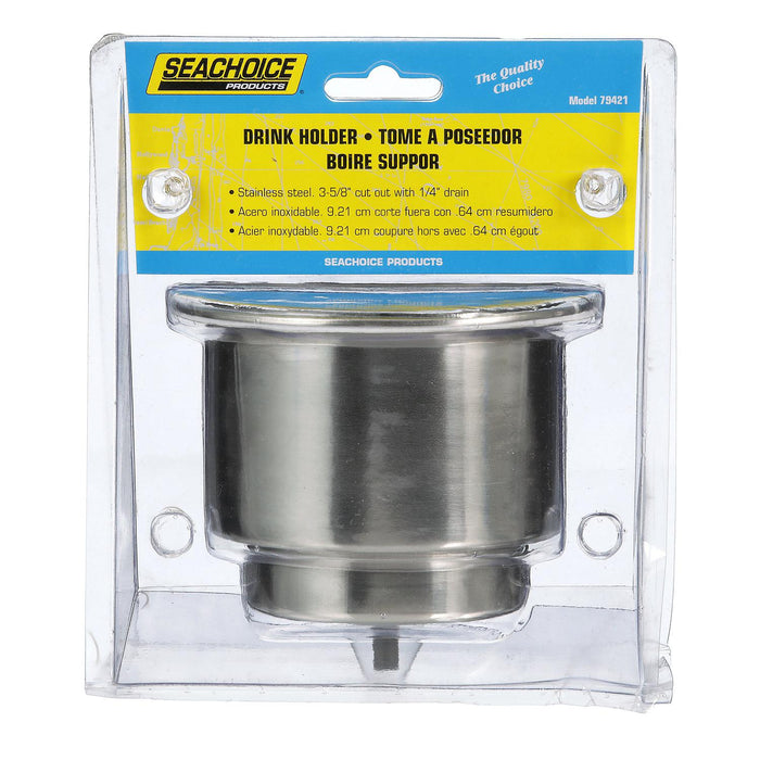 Seachoice 79421 Stainless Steel Recessed Drink Holder