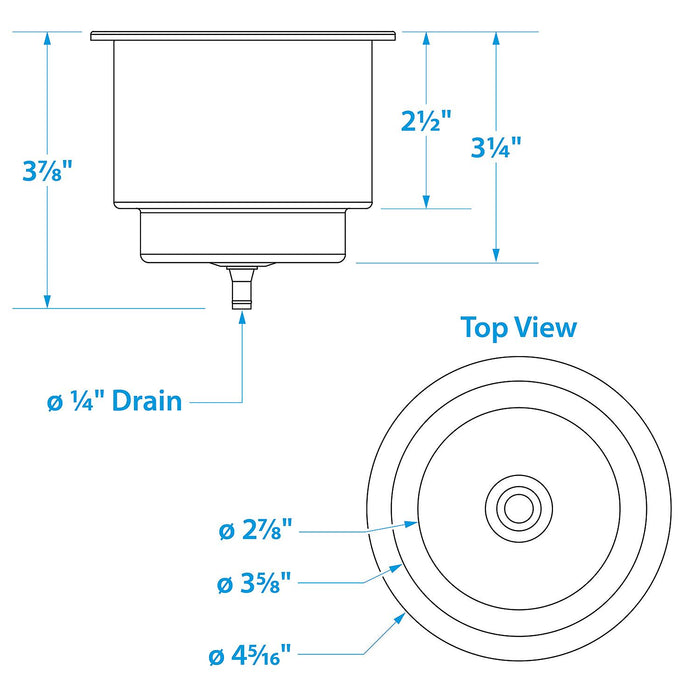 Seachoice 79421 Stainless Steel Recessed Drink Holder