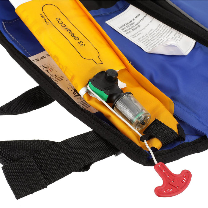 Seachoice 1214MA-BLUE/BLK-85840 Type V Inflatable PFD 33G Manual/Auto, Blue/Black