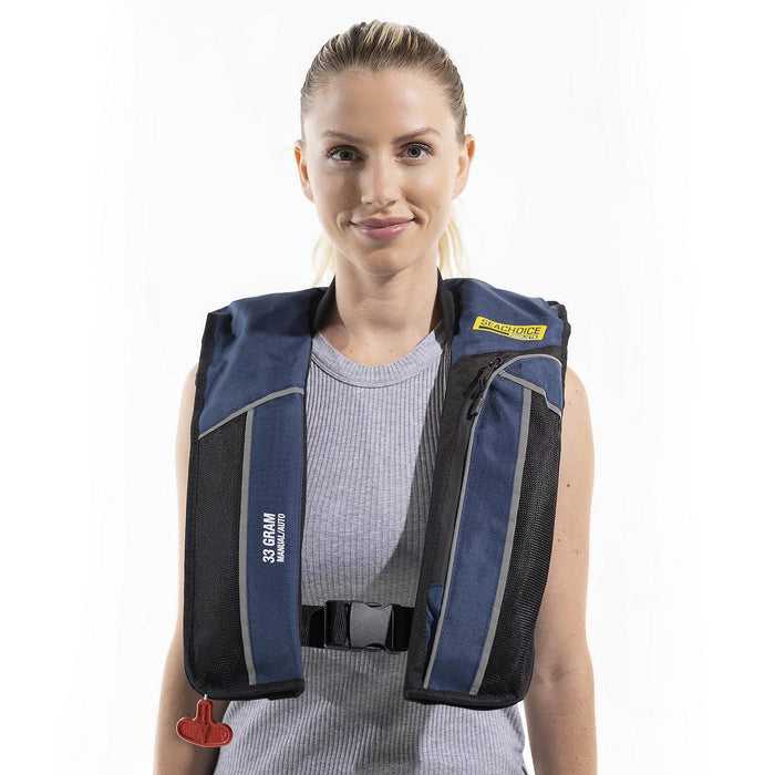 Seachoice 1214MA-BLUE 85863 Type V Premium Rip-Stop Inflatable PFD â€“ Adult, Universal