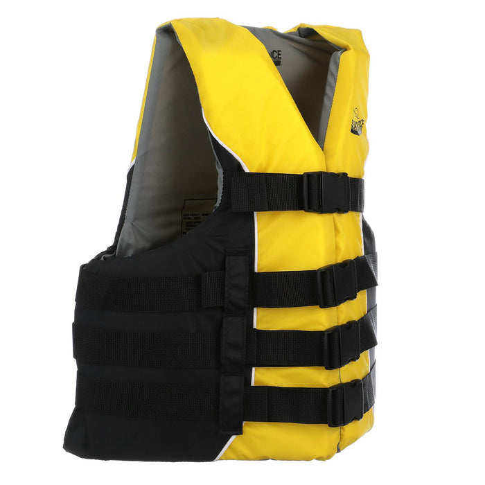 Seachoice 86410 Deluxe 4-Belt Ski Vest Yellow/Black, Sm/Md