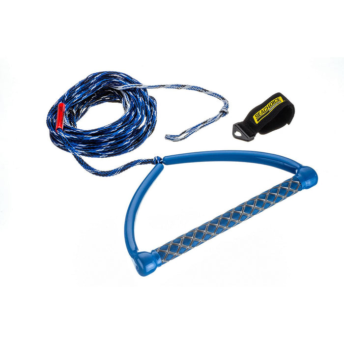 Seachoice 86724 3-Section Wakeboard Rope, 65', 15" Handle w/ Textured EVA Grip