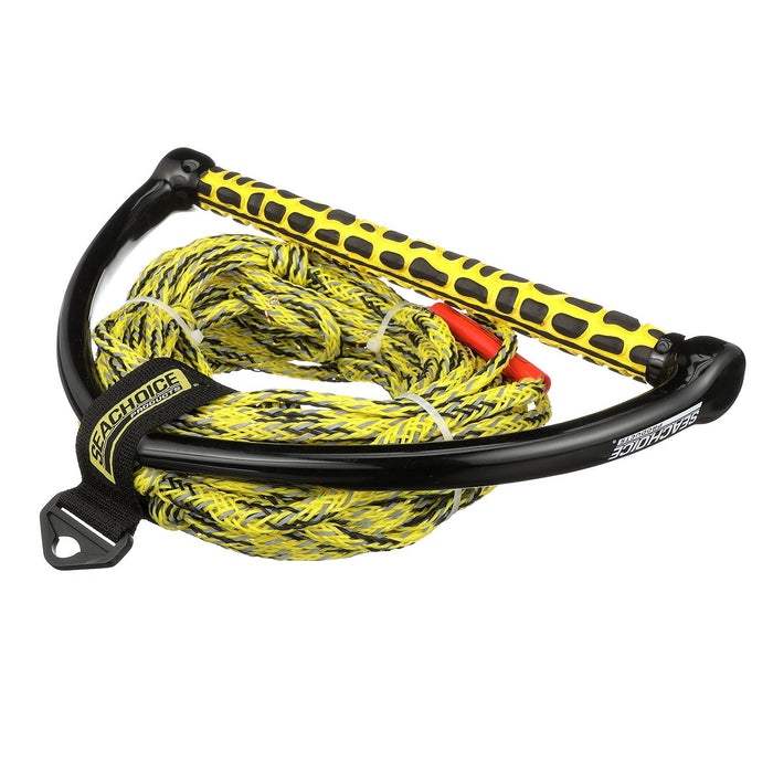 Seachoice 86726 5-Section Wakeboard Reflective Rope, 75', 15" Handle w/ Textured EVA Grip