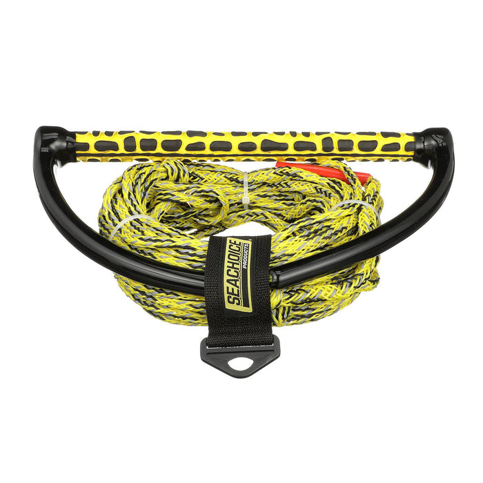 Seachoice 86726 5-Section Wakeboard Reflective Rope, 75', 15" Handle w/ Textured EVA Grip