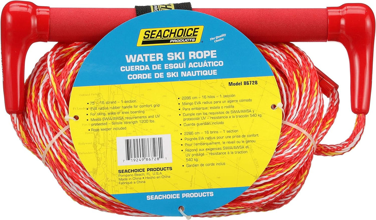 Seachoice Ski, Wake, Kneeboard Rope 75' L — Freeport Marine Supply